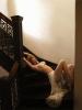 A picture of Erica Durance on stairs