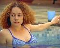 Alex Kingston in the Pool