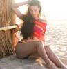 Alicia Hall on the beach
