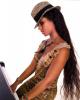 Alicia Keys playing the piano