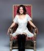 Alizee in pretty white dress