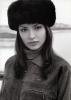 Almudena Fernandez dressed for the winter season