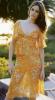 Amanda Peet Wearing Yellow Printed Dress