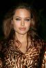 Angelina Jolie wearing a leopard coat