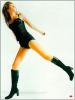 Anna Friel Wearing Black Long Shoes