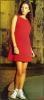 Anna Friel Wearing Red Dress