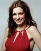 Anne Hathaway wearing a red dress