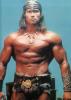 Arnold Schwarzenegger Showing His Body