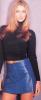 Ashley Lyn Cafagna Wearing Blue Mini Skirt