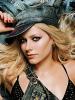 Avril Lavigne wearing a denim hat