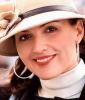 Barbara Karlich wearing a cute white hat