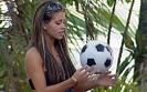 Bianca Gascoigne Playing With Football