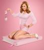 Billie Piper all dress up in pink