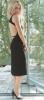 Billie Piper in a black dress
