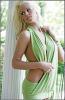 Blonde in green