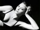Christy Turlington wearing a black bra
