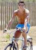 Cristiano Ronaldo riding a cycle Cristiano Ronaldo riding a cycle