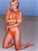 Crystal Allen in a orange lingerie