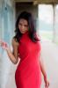 Dania in a beautiful red dress