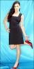 Danica Patrick in a black dress
