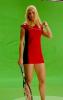Elena Dementieva in red hot suit
