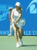 Elena Dementieva in tennis field
