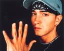 Eminem wearing a cap