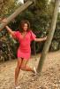 Eve Torres in a pink dress