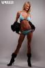Farabe Cottingham in Blue Lingerie