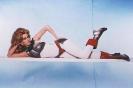 Jane Fonda lying on bed