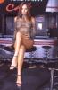 Jerri Byrne Sitting in a Sexy Dress
