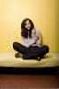 Katharine McPhee Sitting on the Yellow Couch