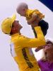 Lance Armstrong With The Baby