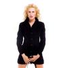 Lara Bernasconi In BLack Coat