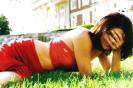 Linda Fiorentino Enjoying in the Grass