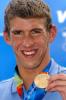 Michael Phelps Showing His Medal