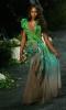 Naomi wearing a very sexy green dress