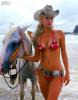 Sexy Kristy Hinze With the Horse