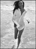 Zoe Saldana in a black and white picture